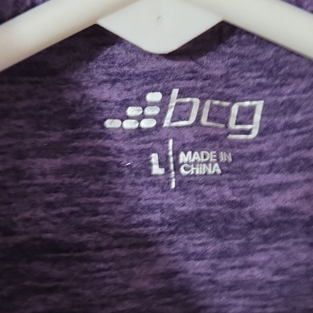 BCG  Active Basics Women’s Large 1/4 Zip Loganberry Purple NWT - Picture 8 of 10